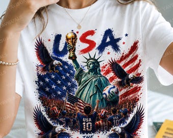 USA Soccer PNG Design | American Football Fan Art | USA Map Shirt Graphic | Patriotic Sports Sublimation png | Instant Download