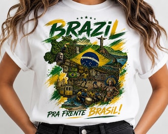 Wereldkampioenschap voetbal Brazilië 2026, png PNGEgg | Shirtontwerp voetbalfan Brazilië | Digitale download voetbalsupporter | Afdrukbare voetbalkunst