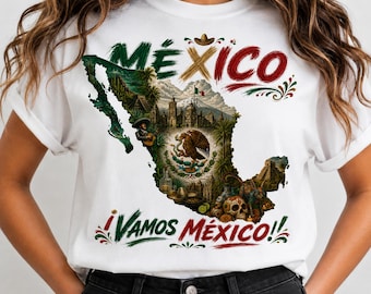 Wereldbeker Mexico 2026 png, ontwerp voetbalfan Mexico, sublimatieshirt png, grafisch voetbalontwerp, afdrukbaar T-shirt Mexico png