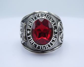 01, RING , firefighter  ring , PROFESSIONAL  , US size: 8 ,  solid sterling 925, ring , allow 09 days to mail out