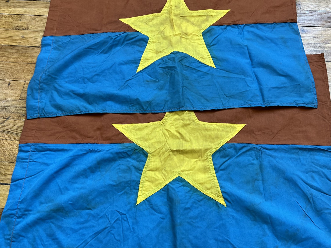 2 Flags Vc Vietcong Flag Red and Blue Flag W Yellow Nva Etsy