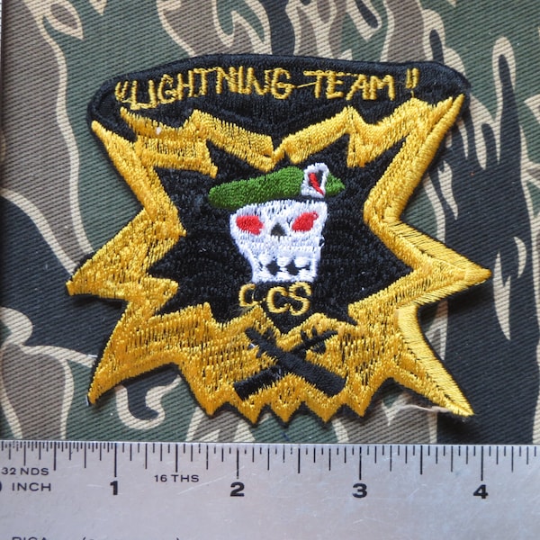 patch , green beret , ussf 5th special forces group macv-sog , lighting team   ,  ,