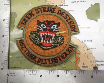 war PATCH !  Patch , 802nd TANK DESTROYER Seek Strike Destroy Us Army Bn Batt Armor Killer Panther  ,