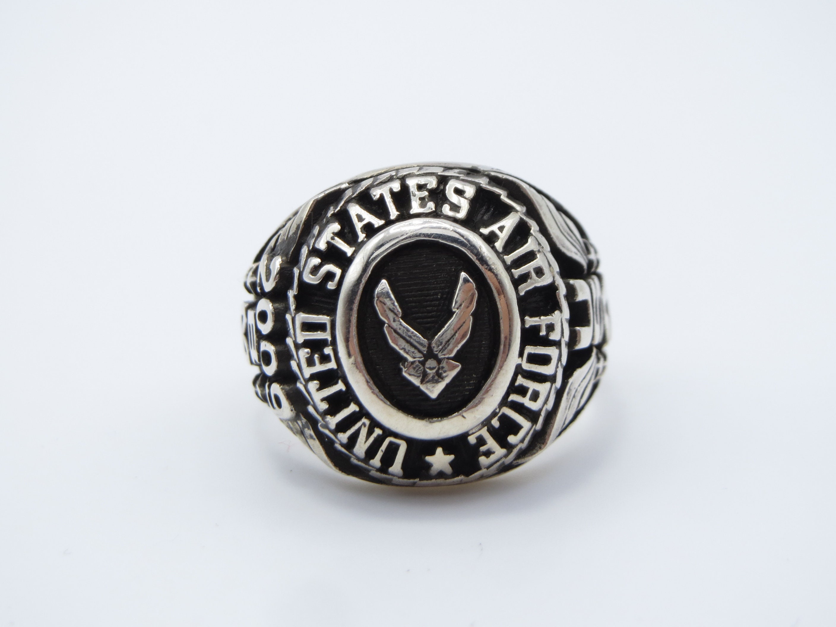 United States Air Force Red Stone Silver Mens Ring | Mens silver rings, Red  stone, Rings for men