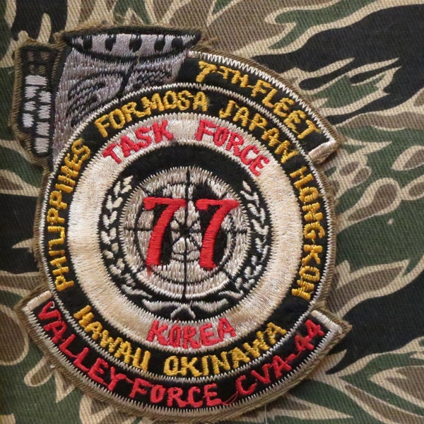 Patch , Task Force 77 - 7th Fleet , TASK FORCE 77 , Valley Force , cva-44, uss , war patch ,