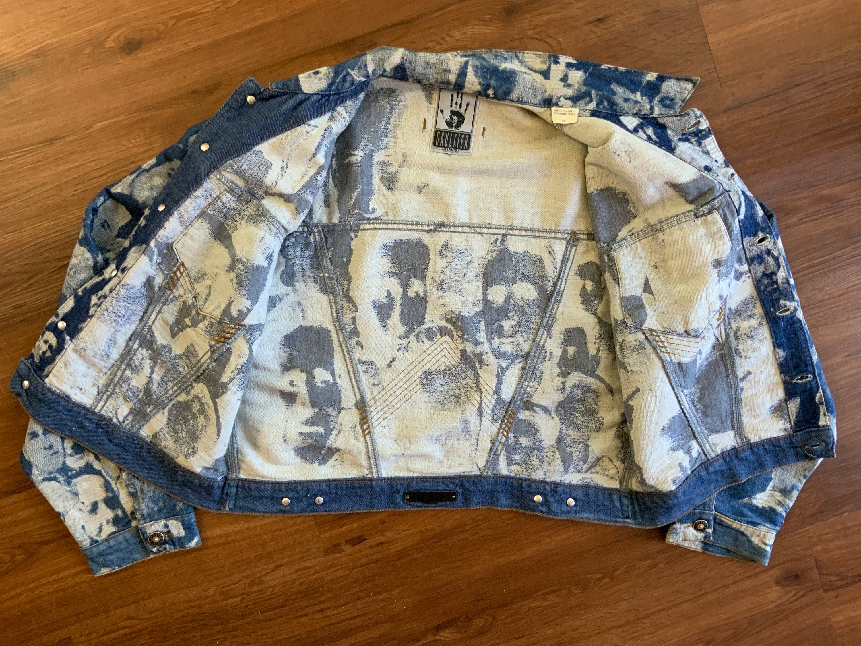 Vintage 90s Jean Paul Gaultier Jeans Jacquard Jean Jacket Vintage 90s Jean Paul Gaultier Jeans Jacquard Jean Jacket