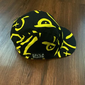 Vintage 80s Life's A Beach Surfgear Punk Skulls Hat 1980 Skate AOP