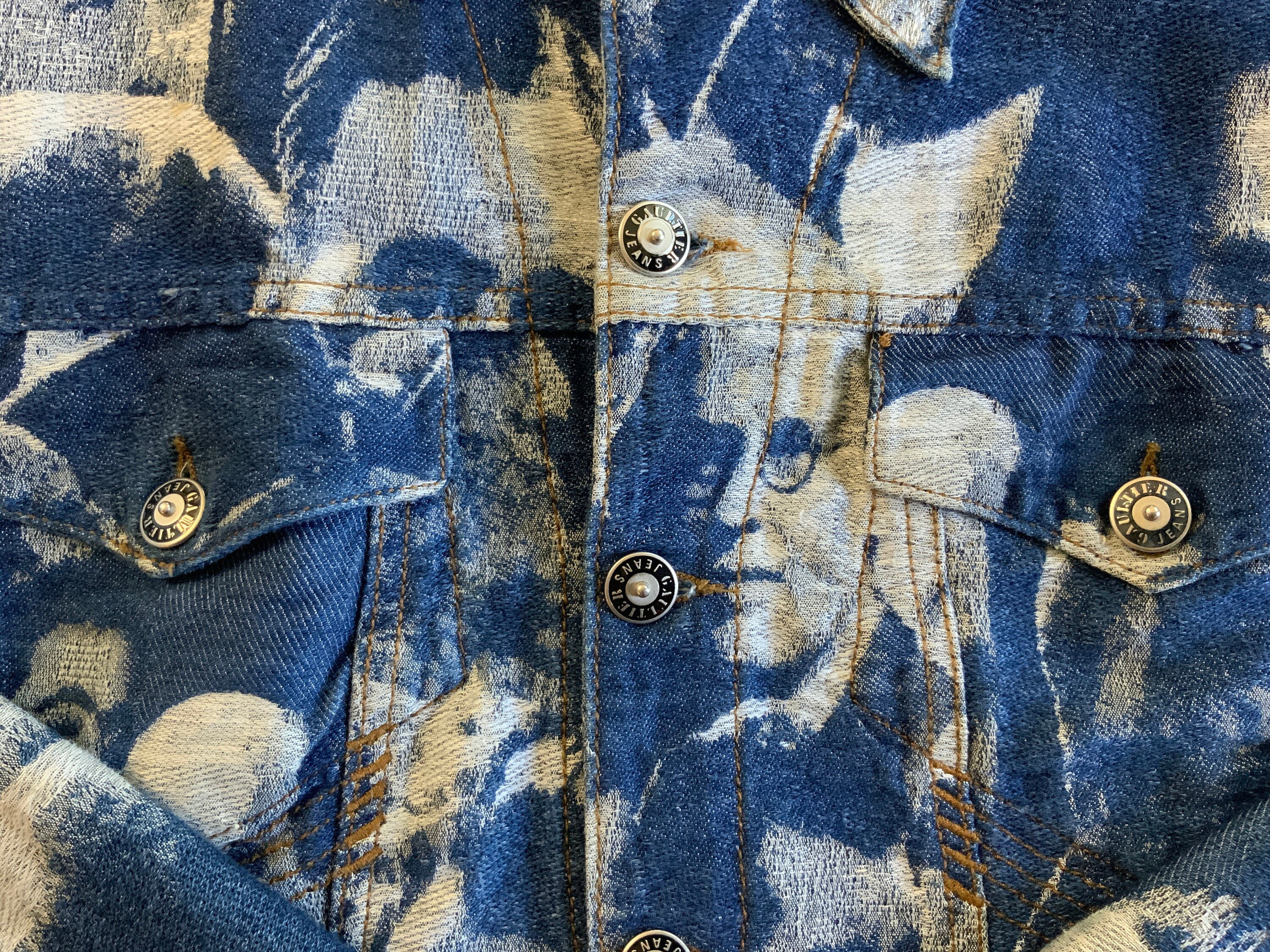 Vintage 90s Jean Paul Gaultier Jeans Jacquard Jean Jacket Vintage 90s Jean Paul Gaultier Jeans Jacquard Jean Jacket
