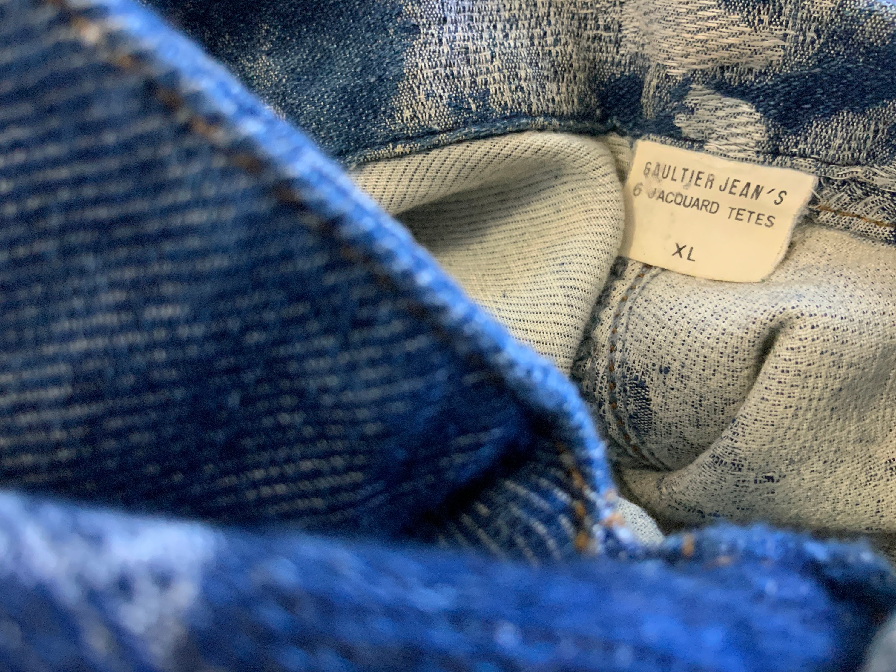 Vintage 90s Jean Paul Gaultier Jeans Jacquard Jean Jacket Vintage 90s Jean Paul Gaultier Jeans Jacquard Jean Jacket