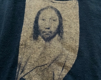 Vintage 90er Jahre Archaic Smile Jesus Shirt - Dornenkrone Hoodie Shirt - 1990er Jahre Punk Rock Goth Skate Tee