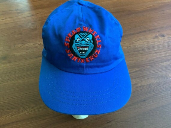 Vintage Santa Cruz Speed Wheels Hat 90s Jim Phillips Big Face 