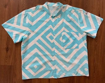 Vintage 80s JIMMY’Z Button Up Shirt 1980s Natas Kaupus Skate Punk Jimmy z Surf All Over Print