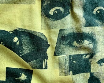 Vintage 80s JIMMY’Z  Zoom Eyes Shirt - New Wave Xerox Faces - Actors Artist Rock’N Roll - 1980s Surf Skate Goth Punk