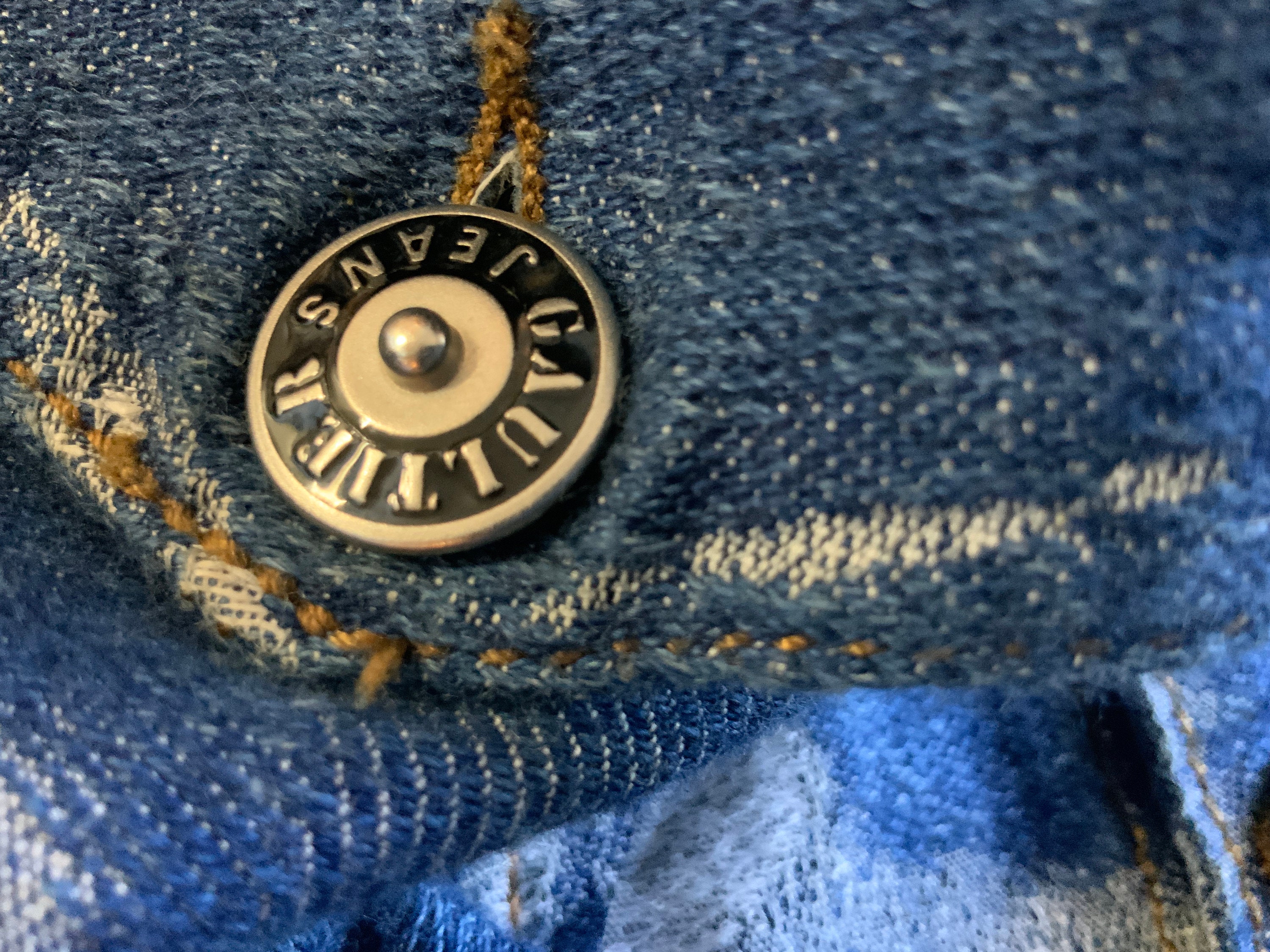 Vintage 90s Jean Paul Gaultier Jeans - Jacquard Photography Faces