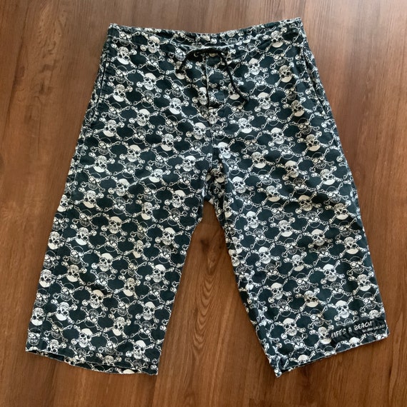 Vintage 80s Life's A Beach Surfgear Punk Skull Shorts 1980s Vintage 80s Life's A Beach Surfgear Punk Skull Shorts 1980s