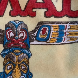 Vintage 80s MAD Magazine Sudadera 1980s Alfred E Neuman Comicbook Totem Sudadera