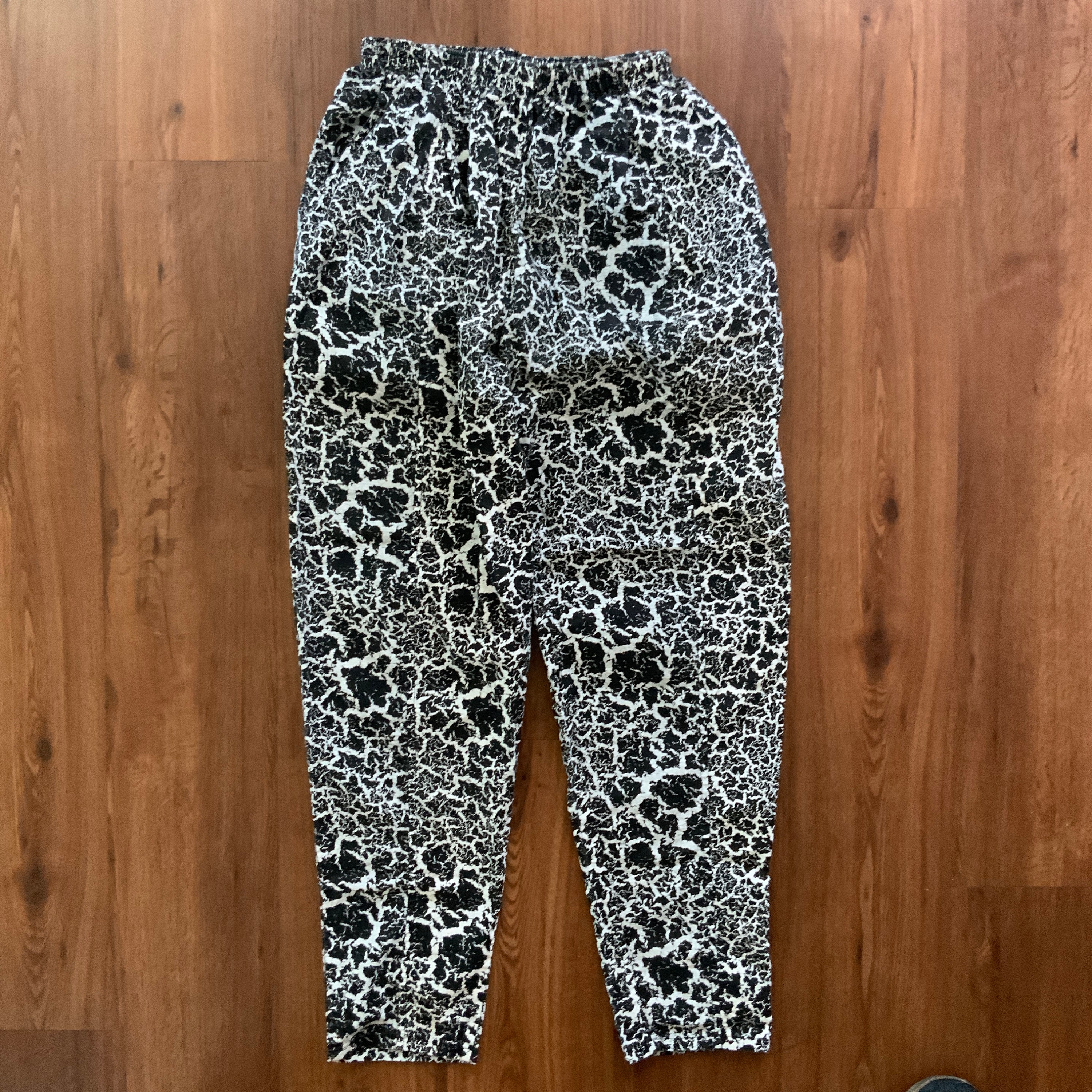 【レア】80s sports line レーシングパンツ Vintage 80s Vision Street Wear Crackle Print Pants Old Ghosts