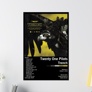 Poster dell'album Twenty One Pilots Trench Poster dell'album personalizzato Poster dell'album musicale Wall Art Album Scegli la copertina Stampa Regalo Per lei Per lui SENZA CORNICE o DIGITALE