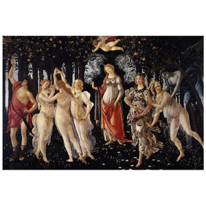 La Primavera Wall Art Enorme tela Home Decor La Primavera Sandro Botticelli Primavera Wall Decor Sandro Botticelli Stampa SENZA CORNICE o DIGITALE
