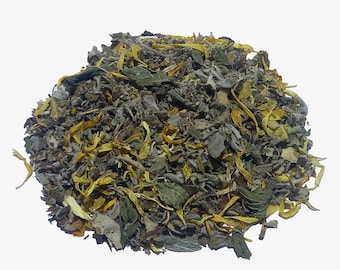 Relaxing Herbal Blend/Mix with Peppermint - Raspberry Leaf - Mullein Leaf - Sage Leaf - Damiana Leaf - Peppermint Leaf - Calendula Flowers