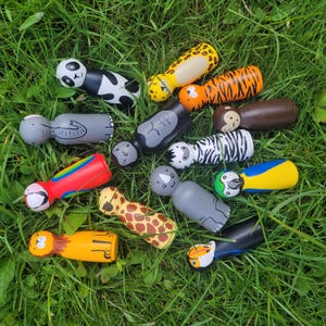 Animal Peg Dolls Handpainted