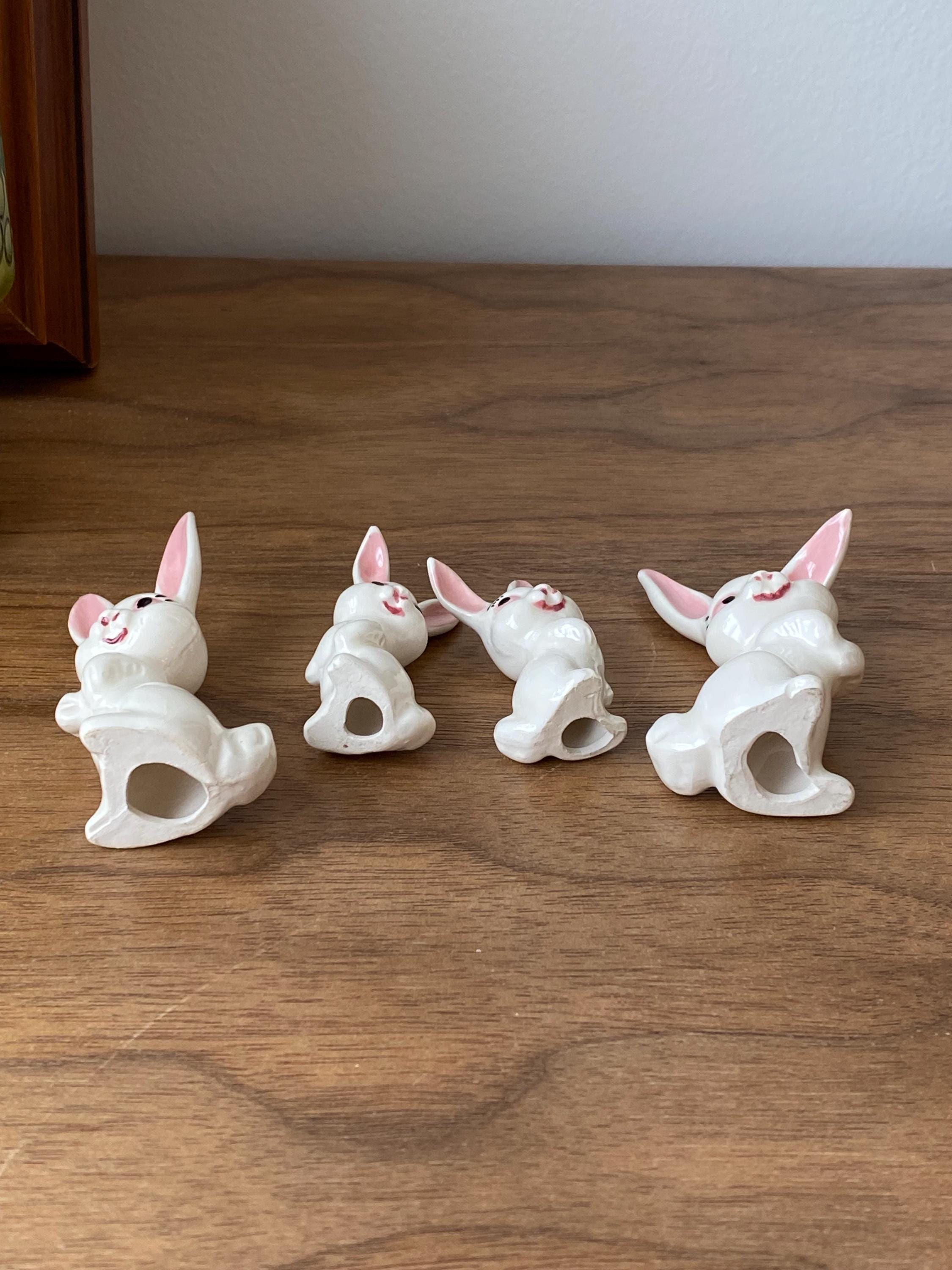 アメリカヴィンテージ うさぎ 陶器 ヴィンテージ陶器製ウサギの家族 – ミッドセンチュリージャパン