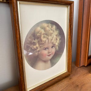 Impresión/tarjeta enmarcada vintage "Rayo de sol" de Bessie Pease Gutmann, litografía en EE. UU.