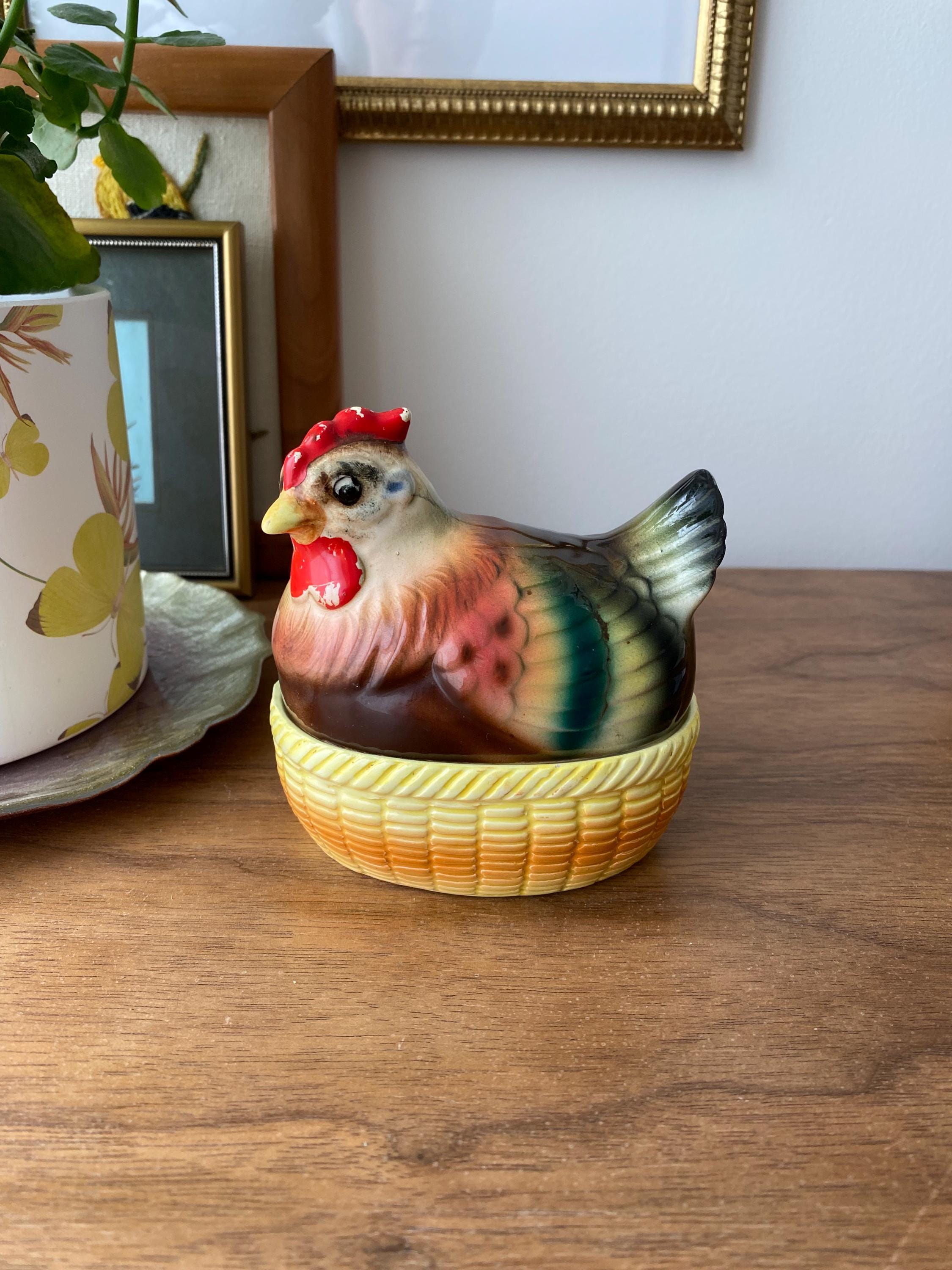 Ceramic hen on nest - Etsy 日本