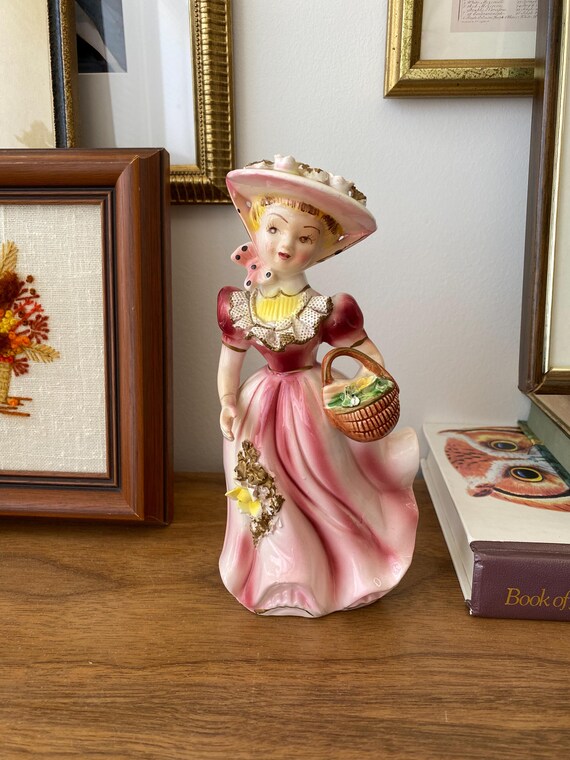 LLADRO リヤドロ 陶器の少女像 バスケット付き【箱有り】 楽天
