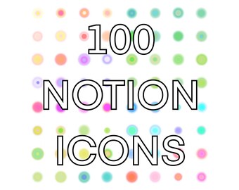 Aesthetic Notion Icons Pack – 100 Glow Gradient Dots for a Clean & Minimal Dashboard