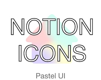 Pastel notion icons | cute minimal dashboard icons for women | soft aesthetic digital planner set