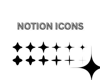 notion icons minimalist sparkle | notion aesthetic icons
