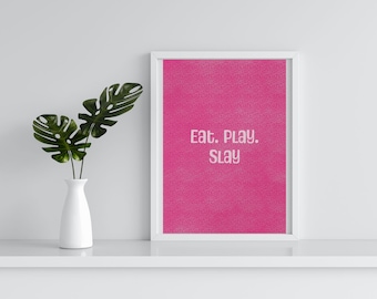 boss babe wall decor, boss babe digital print, pink wall art