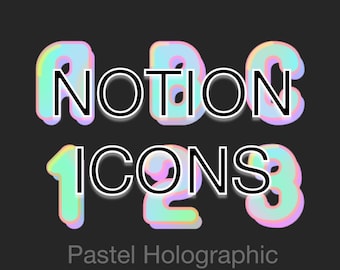 Pastel Holographic Notion Icons – Alphabet A-Z, Cute Y2K Pastel Letters, Rainbow Chrome Dashboard Icons, Aesthetic Notion Icon Pack