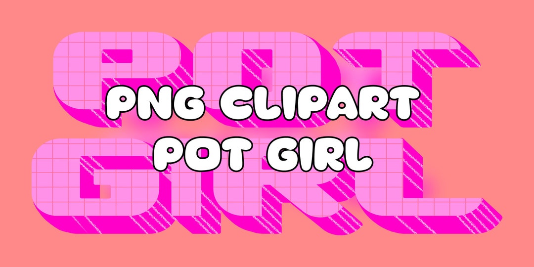 Commercial Use Pot Girl Stoner Clipart Png File Commercial Etsy