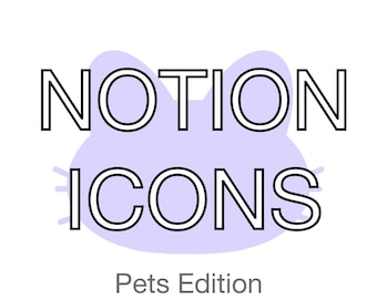 Pastel Animal Notion Icons – Cute Bunny Bear Paw Dashboard Icons – Aesthetic Digital Planner PNG Set