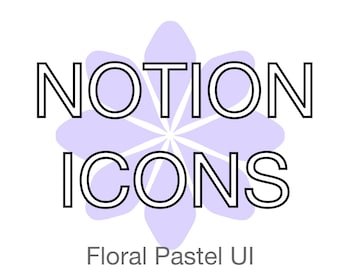 Floral Notion Icons Pastel – Cute Dashboard Icons for Women – Aesthetic Digital Planning Pack