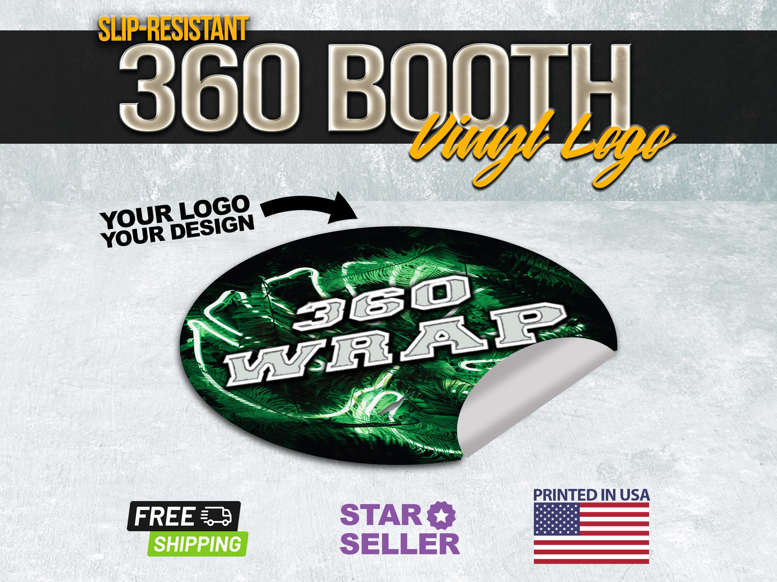 Autocollants de logo pour le photomaton 360 – MWE360 photo booth