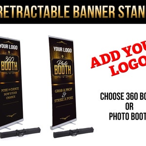 360 Photo Booth Retractable Banner Stand (With or Without Logo)