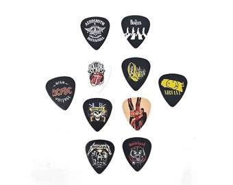 Rock Bands Logo Vol 1  Picks: 10-Pack of Standard Celluloid - 0.71mm