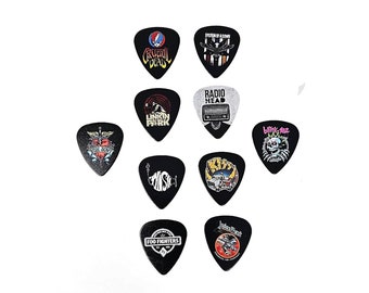 Rock Bands Logo Vol 2 Picks: 10-Pack of Standard Celluloid - 0.71mm