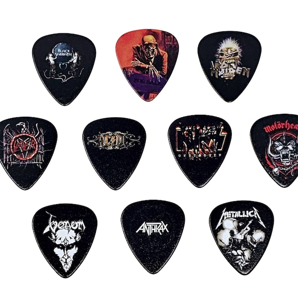 Metal Band Picks: 10-Pack of Standard Celluloid - 0.71mm