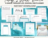 Printable Guided Journal, Planner, Dance Themed, Mindful Activities, Habit Trackers, Dance Lovers, Weekly Movement log, Daily Scheduler