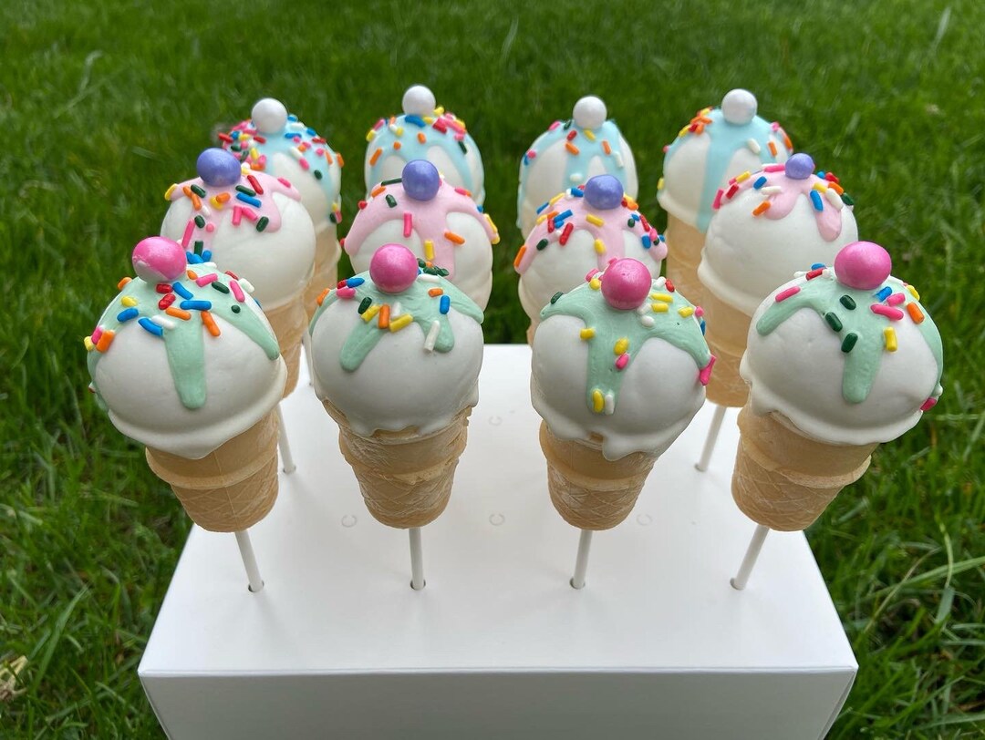 Ice Cream Theme Cake Pops Etsy