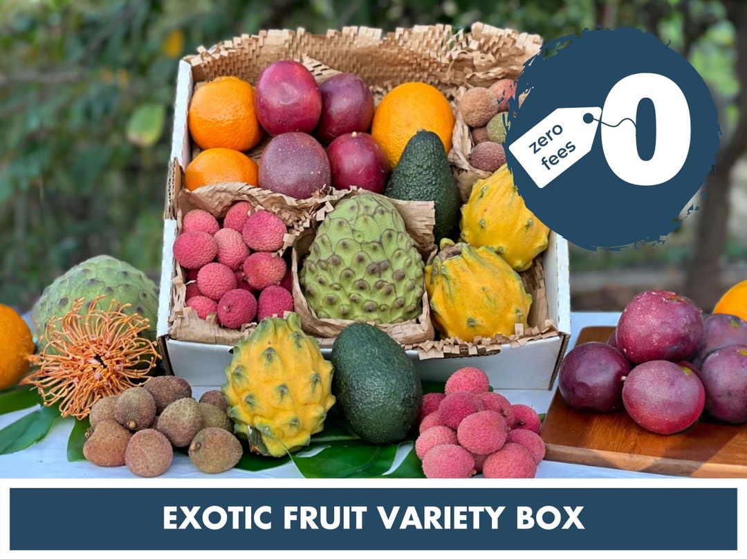 Fresh Exotic Fruit Variety Box Save on Shipping Real in Etsy