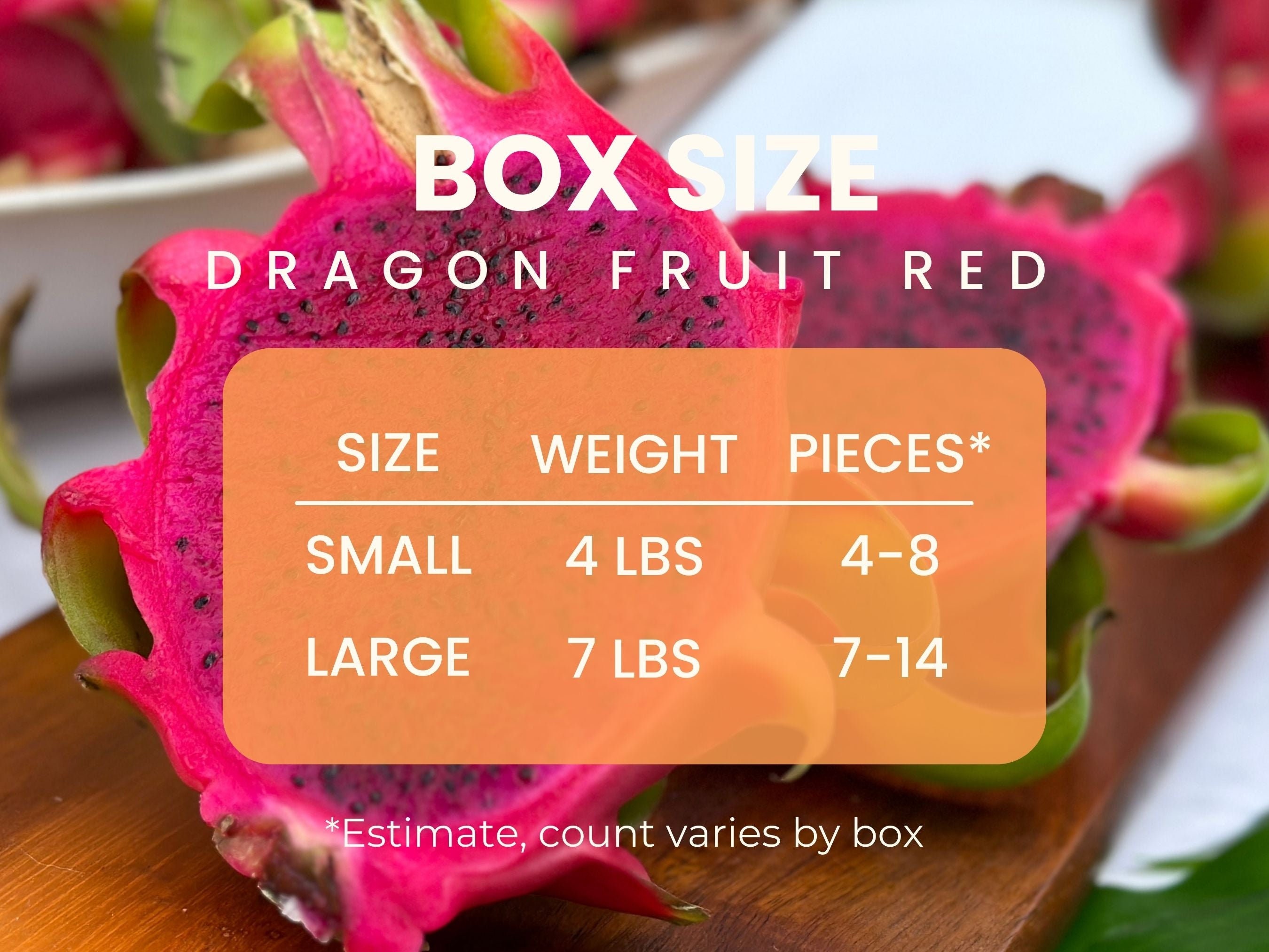 Red Dragon Fruit White Flesh  Red Pitahaya Box - Tropical Fruit Box