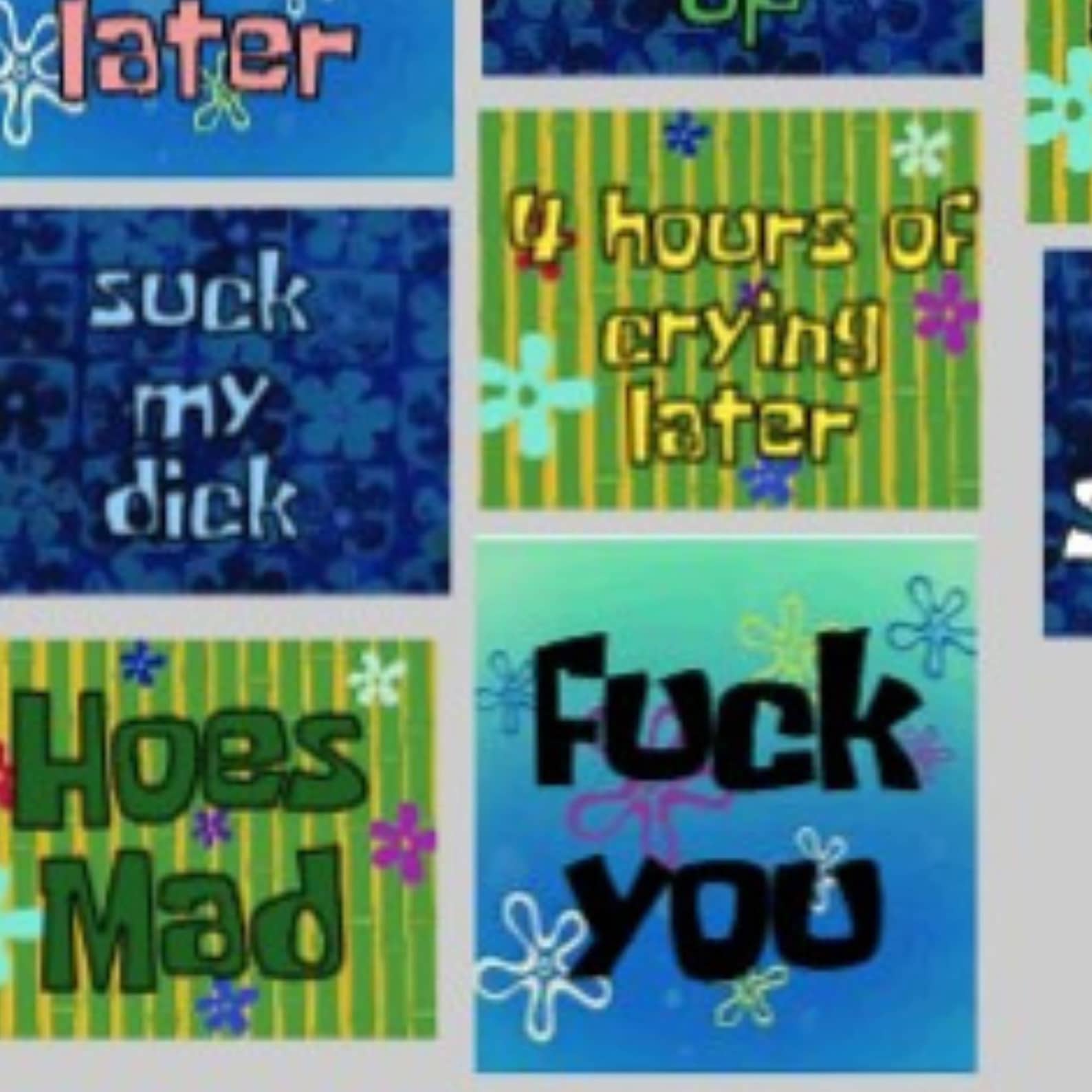Custom Spongebob Squarepants Time Card Stickers Etsy