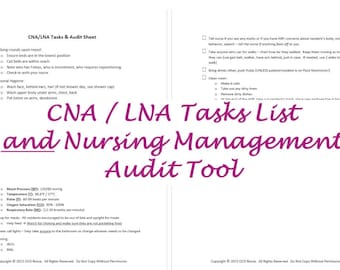 Elenco delle attività e foglio di controllo CNA o LNA