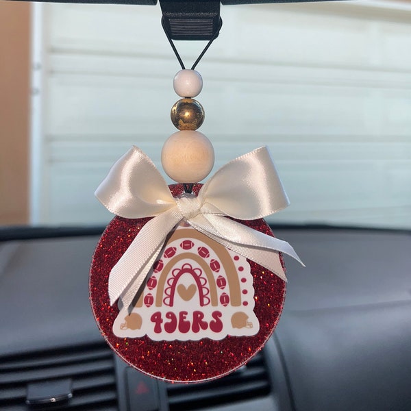 San Francisco 49ers Car Charm | Niners Car charm | Niners Rearview mirror car decor | Car Charm | Car Accessory | Car Decor