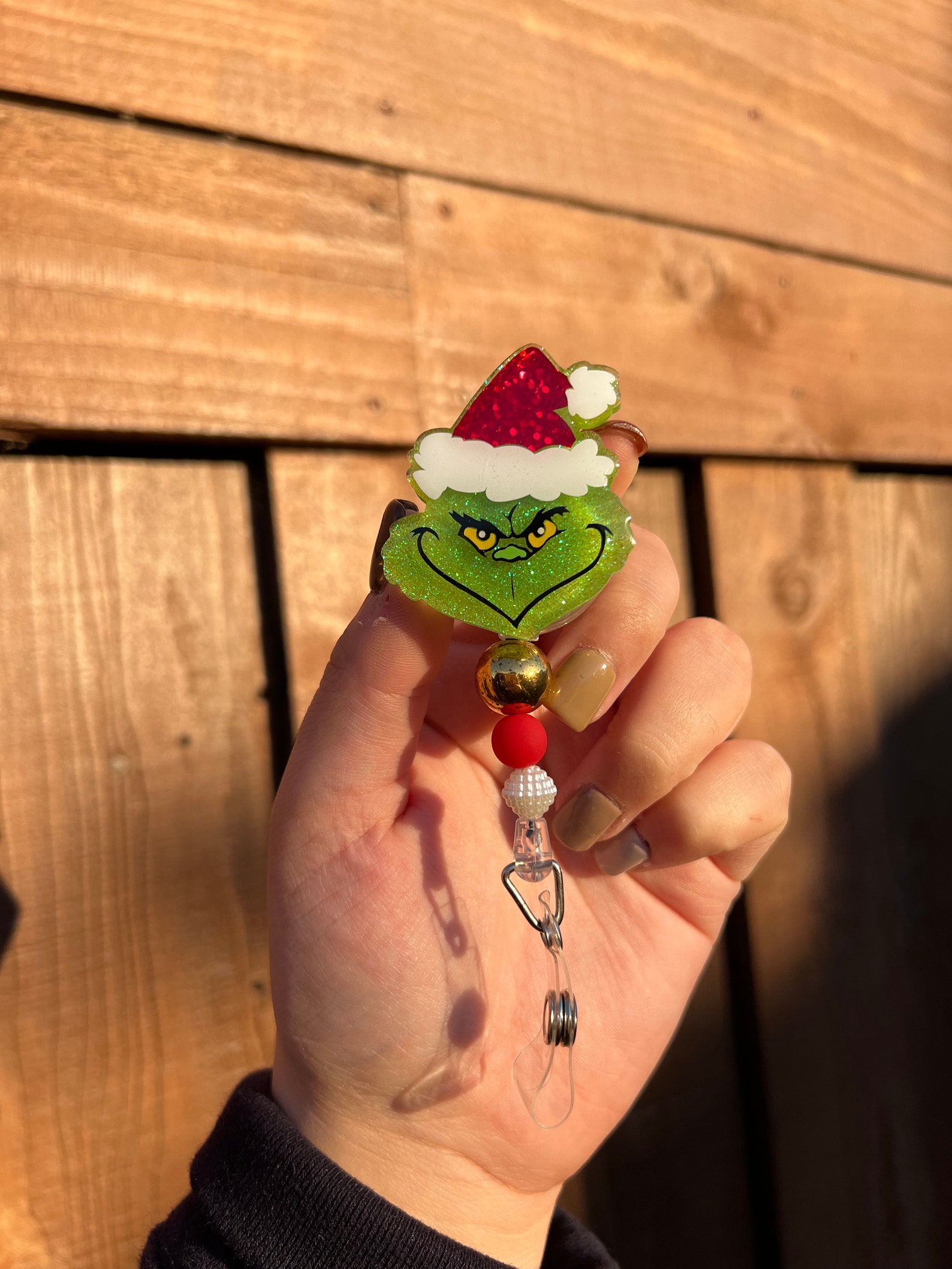 Christmas Badge Reel Holiday Badge Reel Retractable Badge Reel Nurse